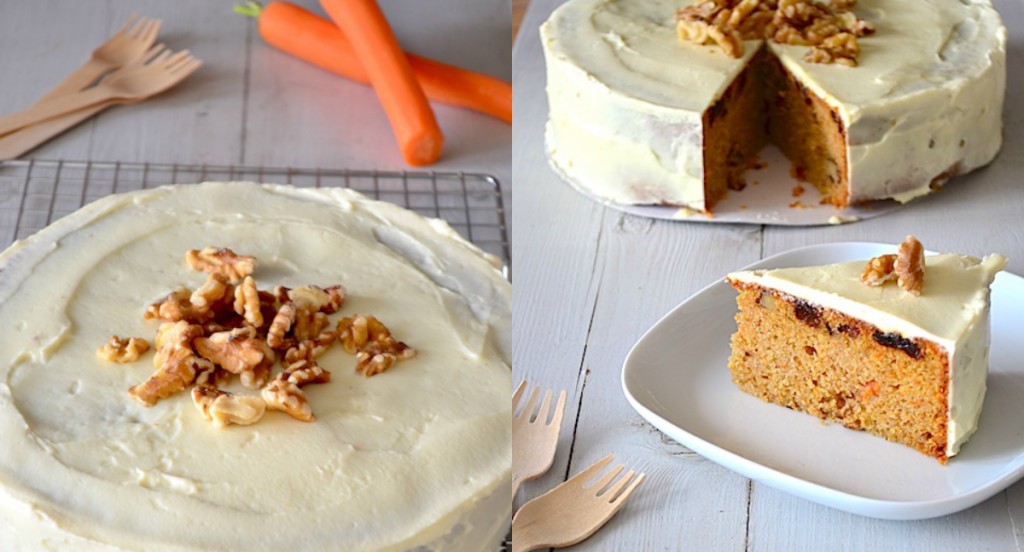 collage carrot cake