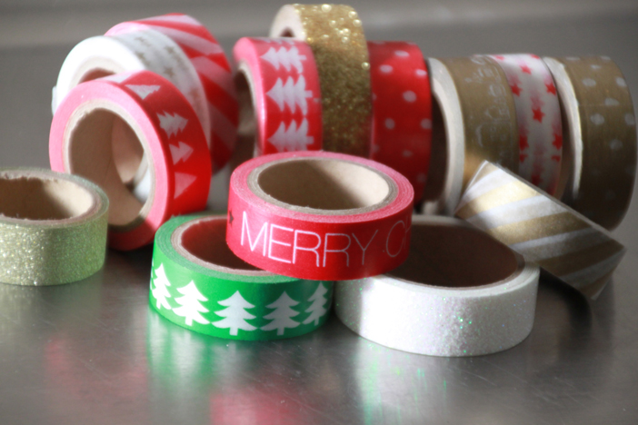 Nautisch Slijm Tenen 4x versieren voor kerst met washi tape