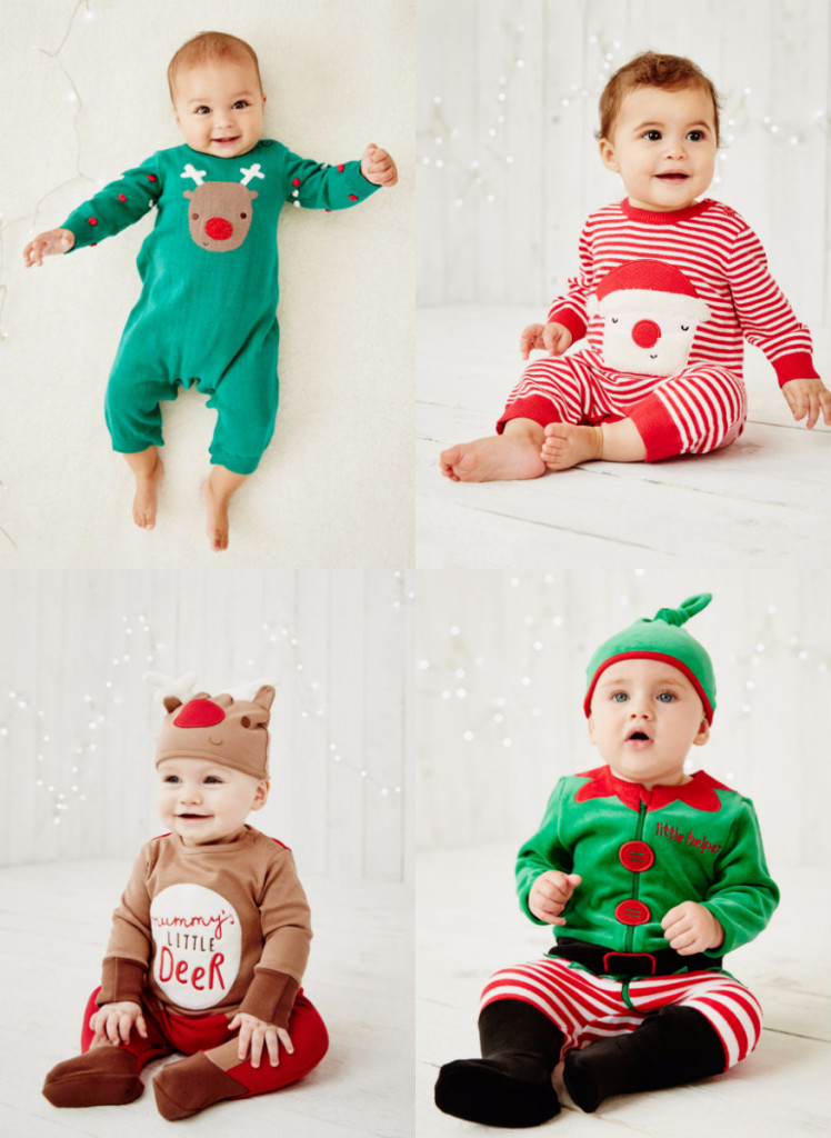collage baby kerst pakje baby's first christmas