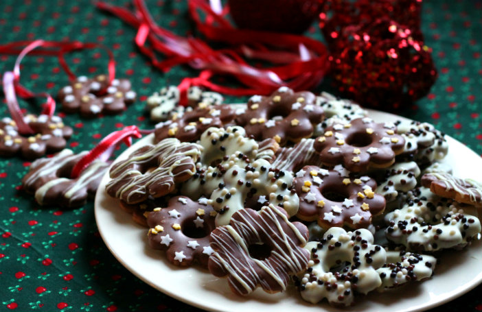 kerstkoekjes kerstkransjes met chocolade maken