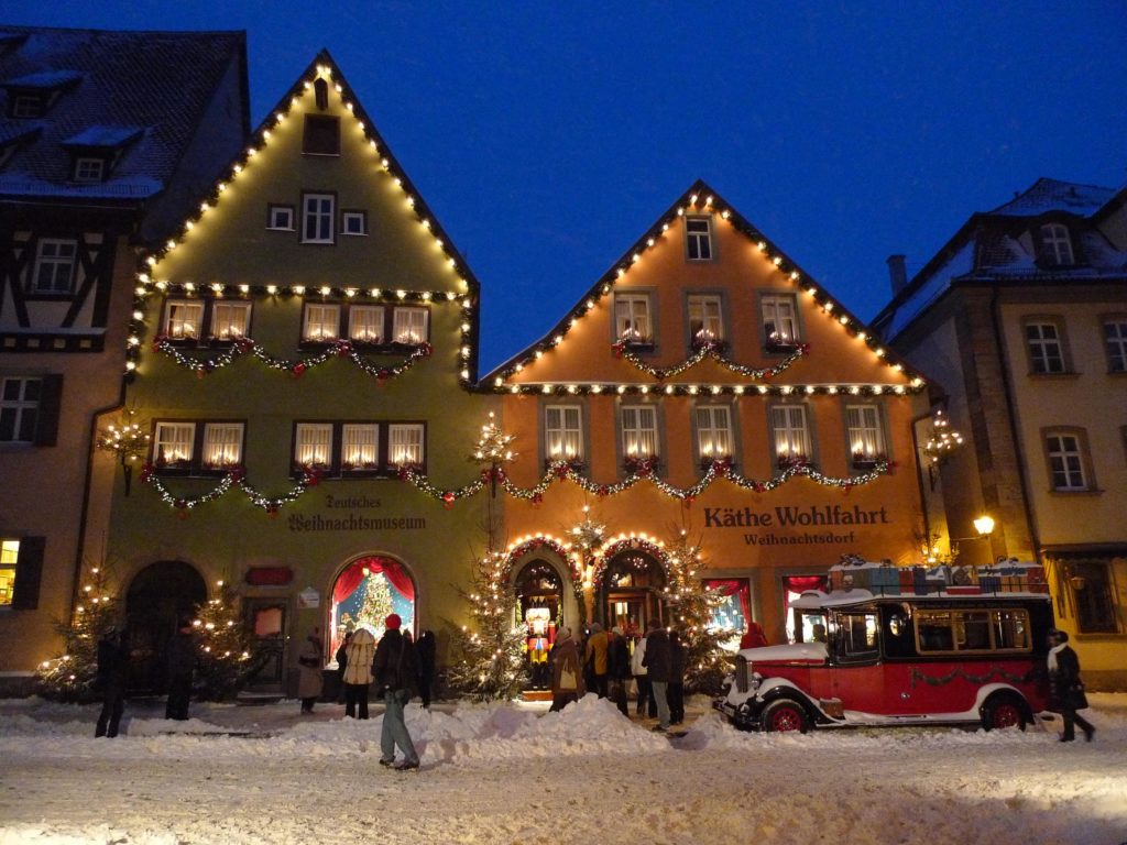 Christmas Village outside winter