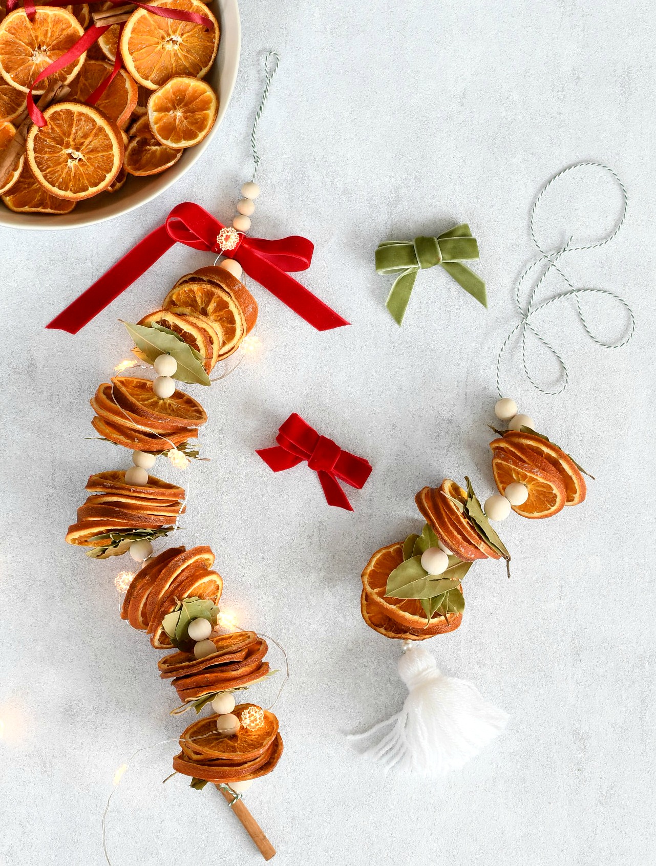 mooi nauwkeurig maïs DIY slinger van gedroogde sinaasappel voor Kerst - Christmaholic.nl
