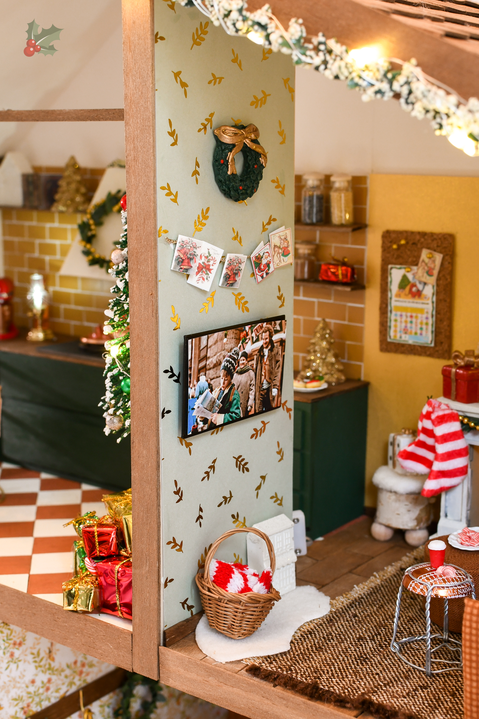 kerstpoppenhuis zitkamer, tv 