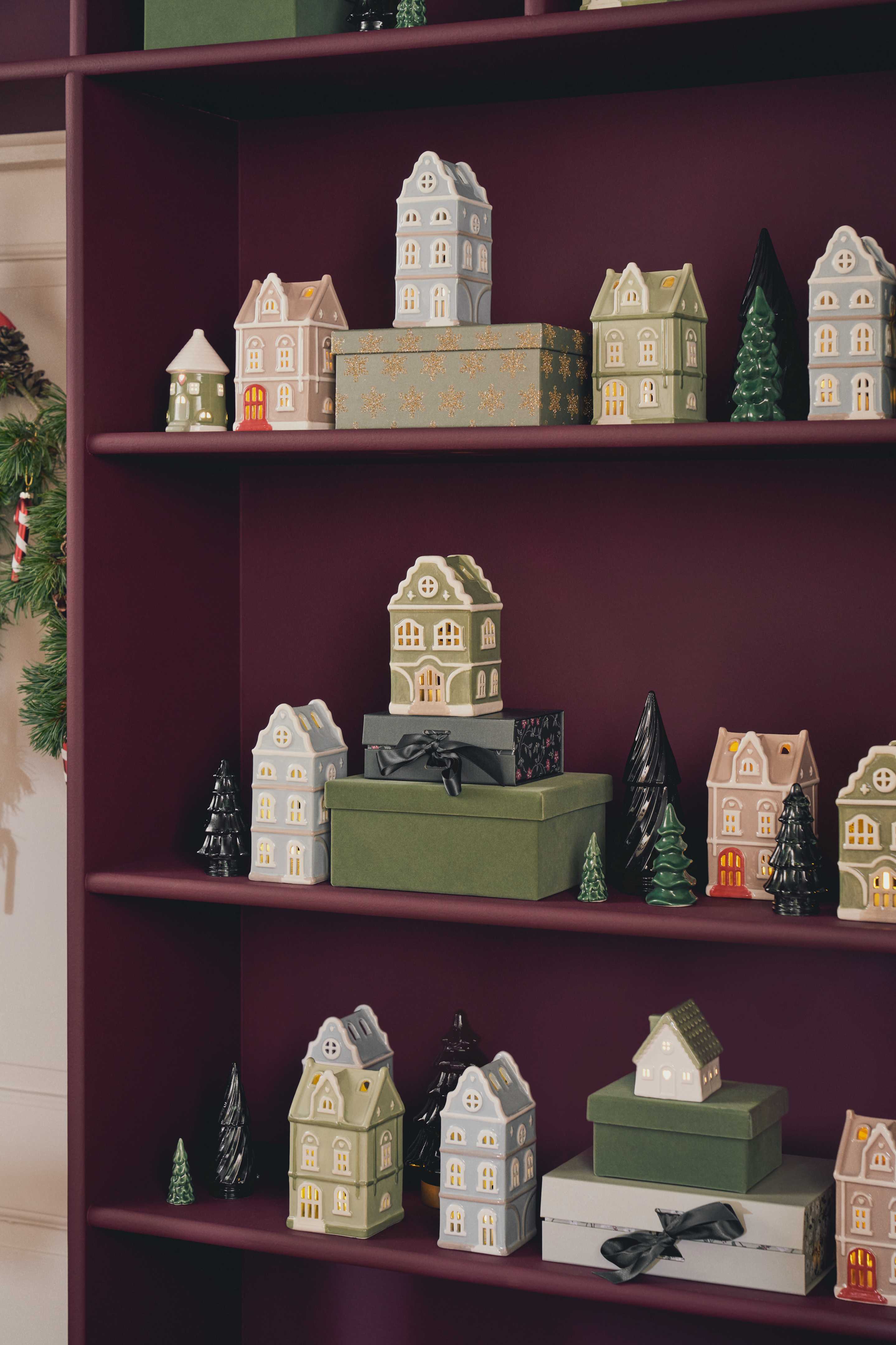 Kerstcollectie Søstrene Grene 2025 - led kersthuisjes