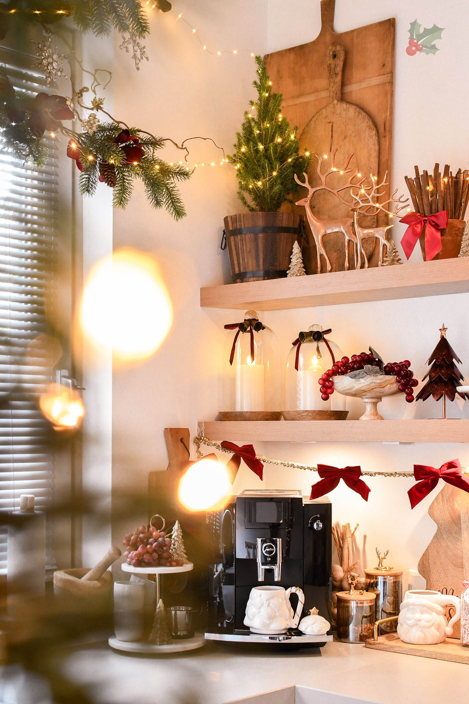 plankjes keuken kerstversiering